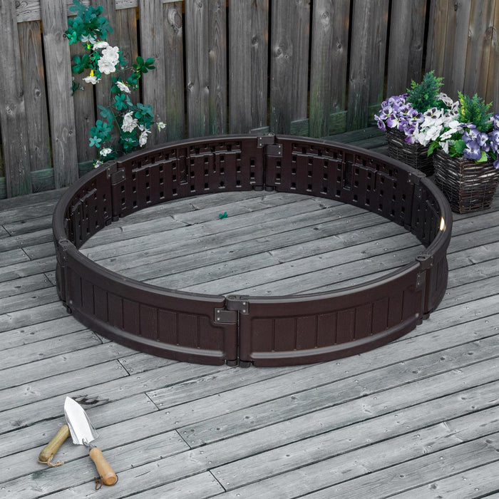 Outsunny 48\" Raise Garden Bed Kit, Round Planter Box Above Ground For Flowers/herb/vegetables Outdoo