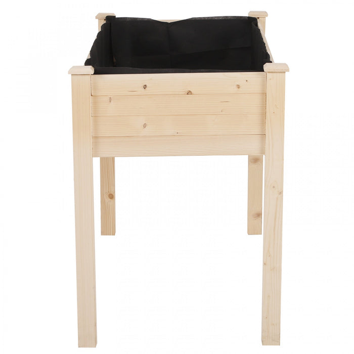 Outsunny 48''x22''x30'' Elevated Planter Box With Legs Wooden Patio Raised Garden Bed Outdoor Flower