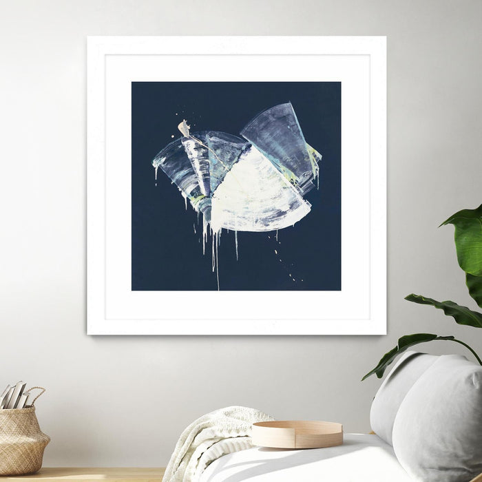 \"Bells In Motion\" Matted and Framed White 36x36 Wall Art