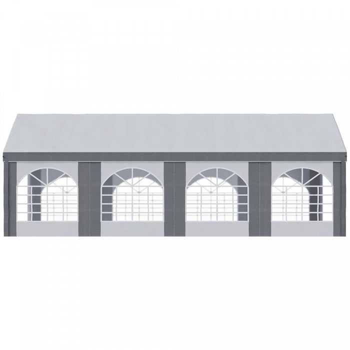 Outsunny 26 X 13ft Party Tent With Sides, 8 Windows And 2 Doors