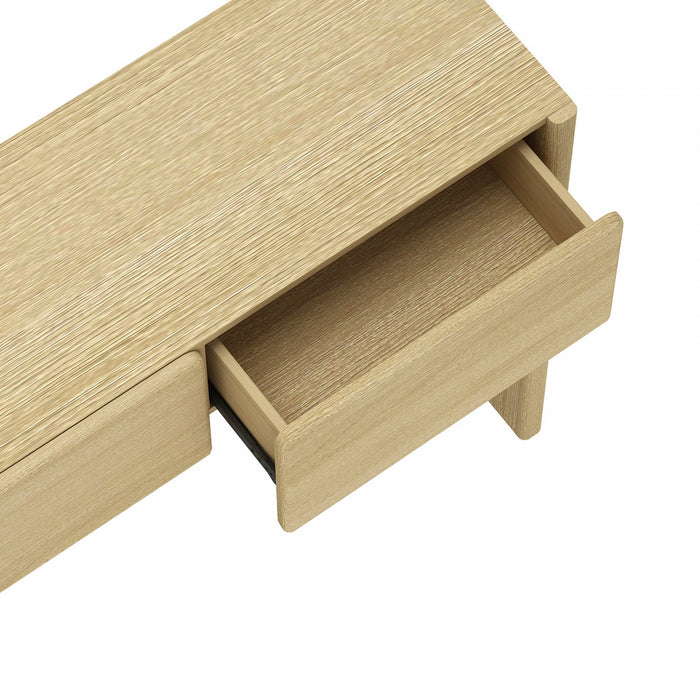Linda Modern Console Table in Natural Oak Hall Table 