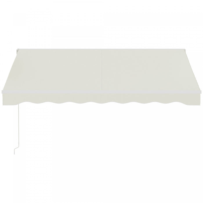 Outsunny 10' X 8' Electric Retractable Awning W/ Remote Controller, Cream White