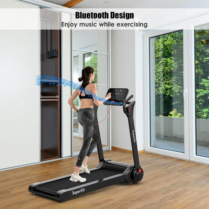 Superfit 2.25hp Folding Electric Motorized Treadmill W/ Speaker