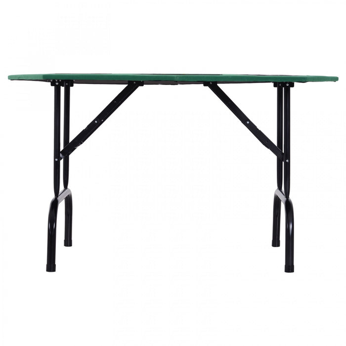 Soozier 47" 8 Player Blackjack Folding Poker Table with Cup Holders, Green