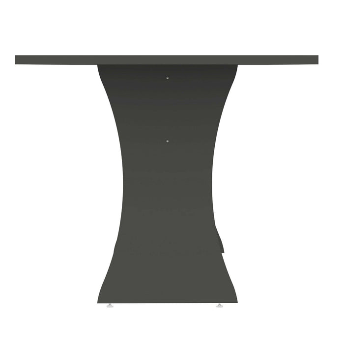 Coney Mid-Century Modern 53\" Dining Table in Charcoal Gray 