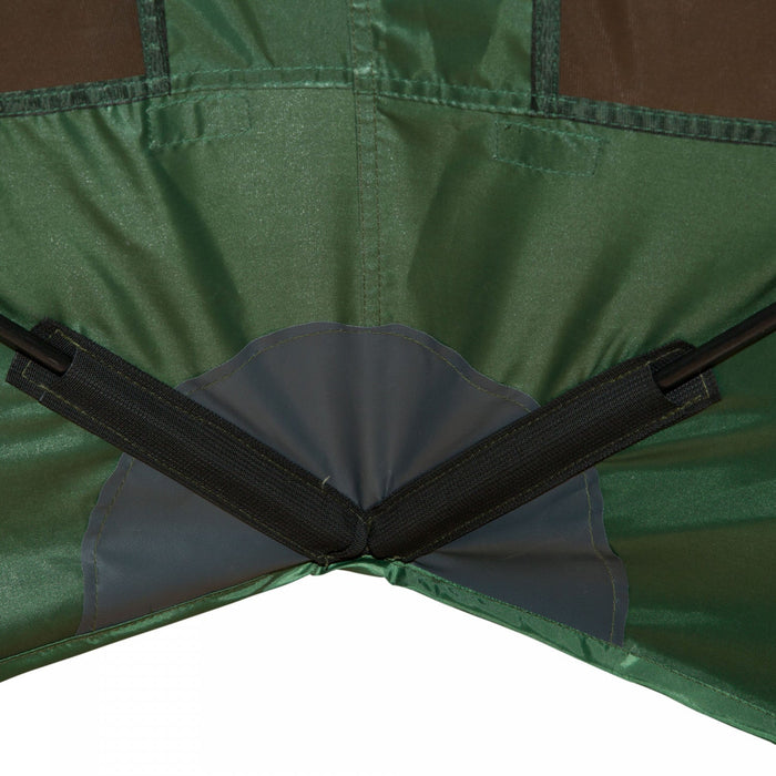 Outsunny 12' X 12' Hexagon Automatic Pop Up Screen Tents Camping Shelter Picnic Canopy Outdoor Sun S