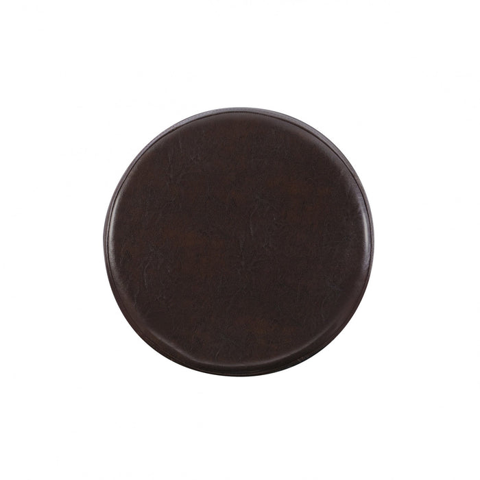 Maya Faux Leather Barstool - Brown