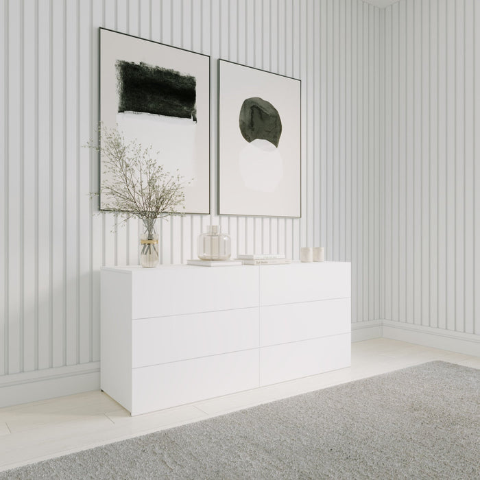 Nordika James 6-Drawer Dresser - White