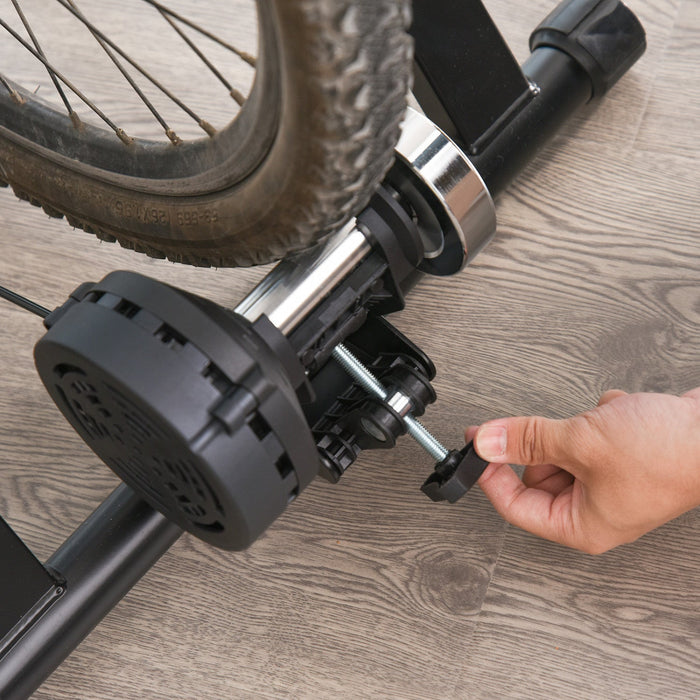 Soozier Indoor Bike Trainer Magnetic Bicycle Stand With Quick Release Skewer, 5 Levels Resistance, B