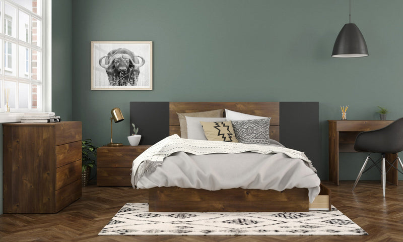 Nordika Full Platform Bed - Truffle 