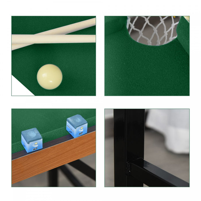 Soozier 54.3\"l Portable Mini Billiard Table Free Standing Foldable With All Accessories Home Pool Ga