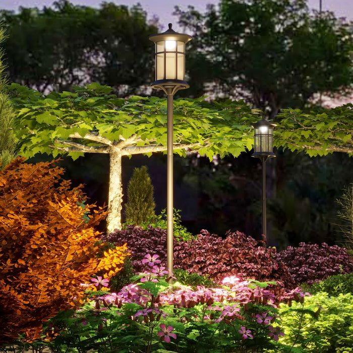 Outsunny 72\" Solar Post Light, Ip44 LED Outdoor Street Light