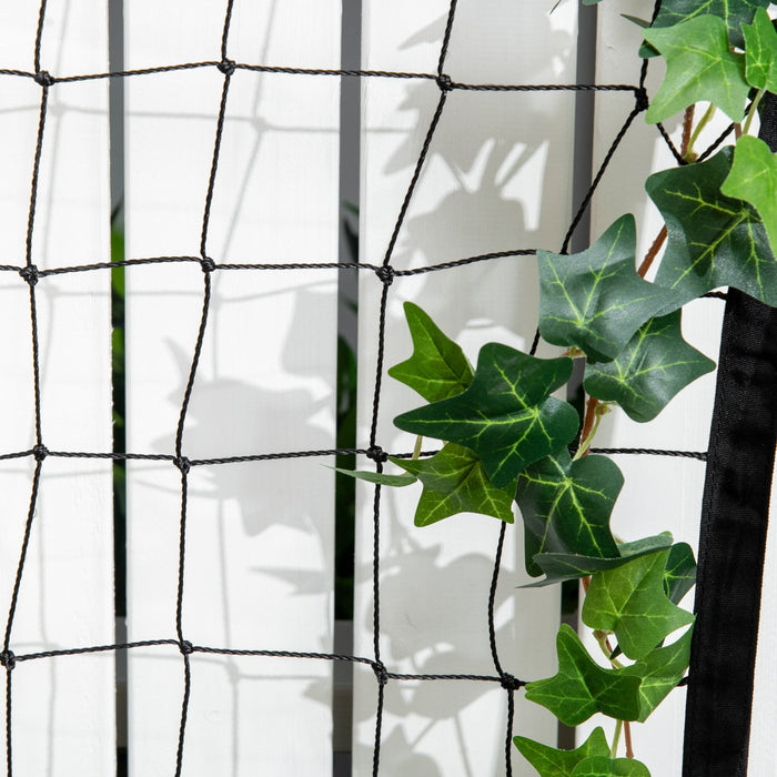 Outsunny Raised Garden Bed With Metal Trellis, Elevated Planter Box With Storage Shelf, Drainage Hol