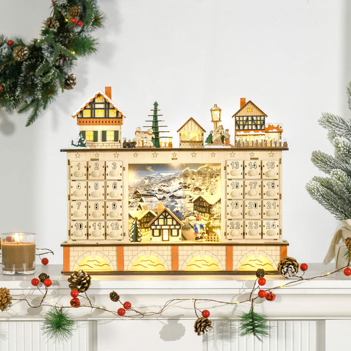 Homcom 17\" Christmas Advent Calendar