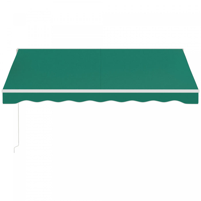 Outsunny 10' X 8' Electric Retractable Awning W/ Remote Controller, Green
