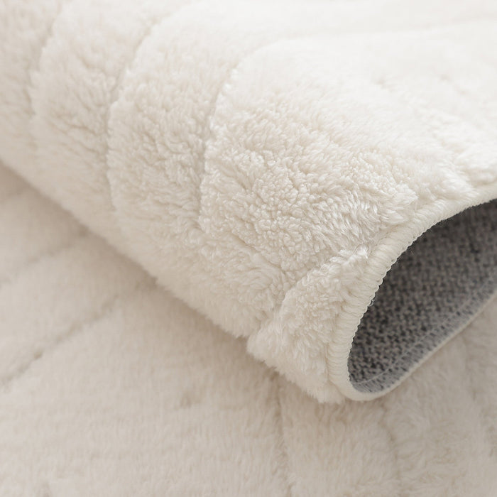 Velvet Crescent Cream Washable Shag Area Rug 8'x10' Indoor Area Rug 