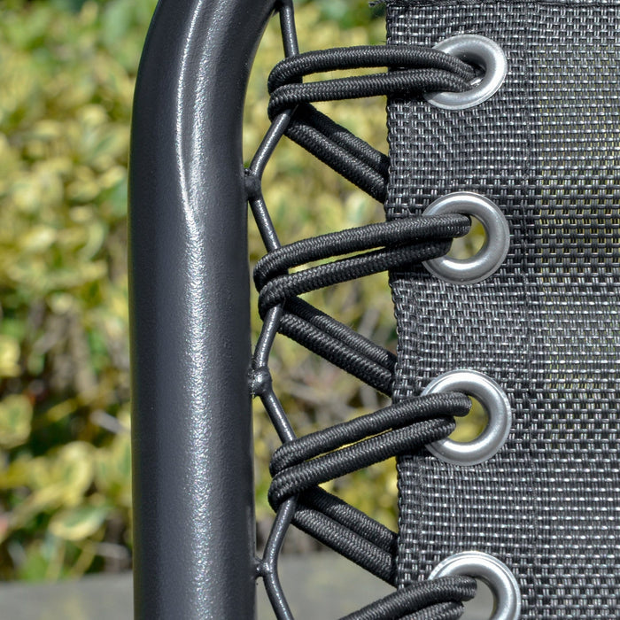 Outsunny 2-seater Garden Swing, Black