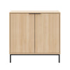 Nordika Slim 2-Door Storage Console Accent Cabinet - Natural Blonde Oak 