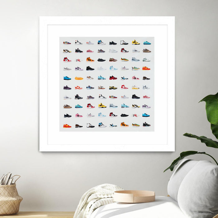 \"Life Is Short Buy The Shoes\" Matted and Framed White 36x36 Wall Art