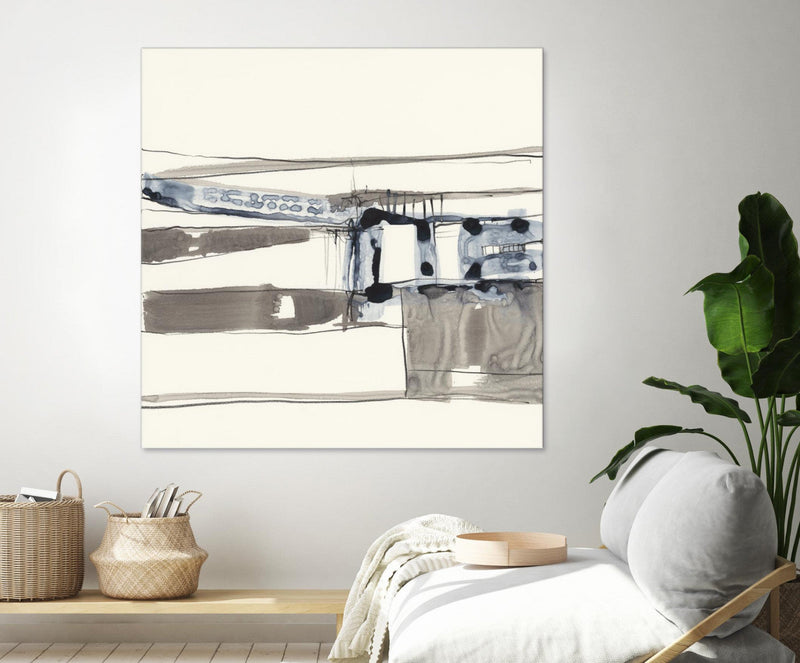 \"Stark Lines Ii\" Giant Art 72x72 Wall Art