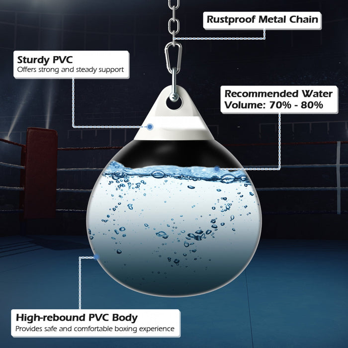 Goplus 18" 110lbs Heavy Water Filled Punching Aqua Training Boxing Bag Home Gym Hook