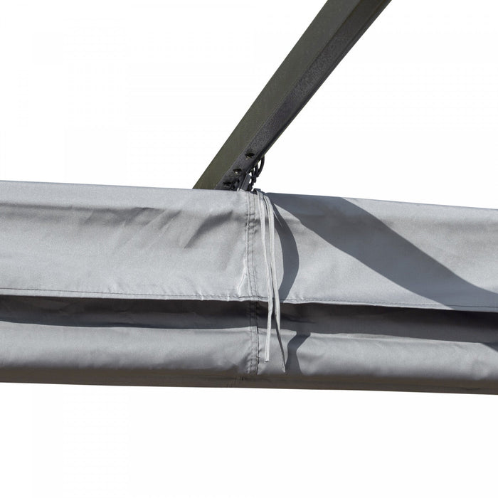 Outsunny 10' X 10' Outdoor Retractable Pergola Canopy, Metal Patio Shade Shelter For Backyard, Porch