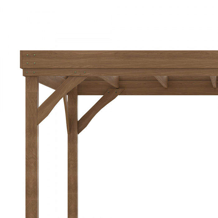 Outsunny 10' X 12' Outdoor Wood Pergola Gazebo For Climbing Plants, Brown