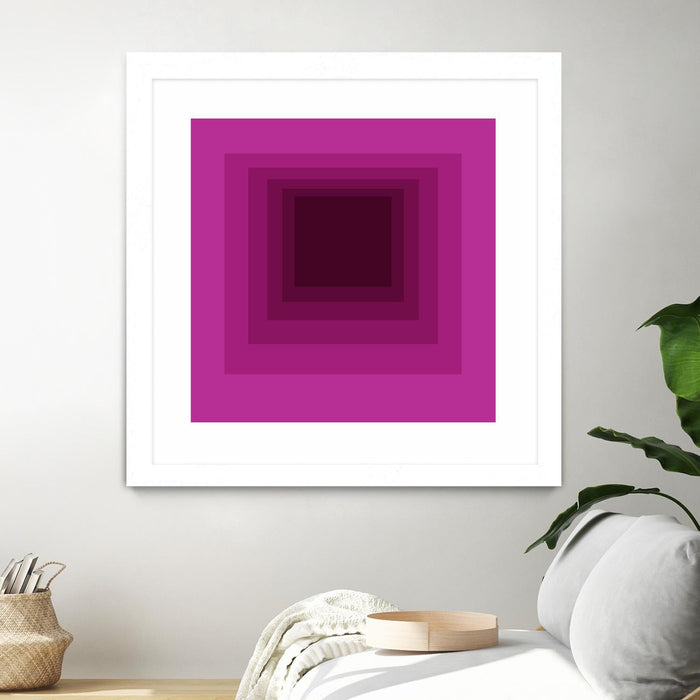 \"After Josef G\" Matted and Framed White 36x36 Wall Art