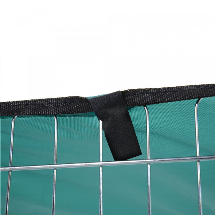 Pawhut Foldable Pet Playpen With Top Cover, Portable Heavy Duty Dog Pen For Dogs, Cats, Chickens, Ra