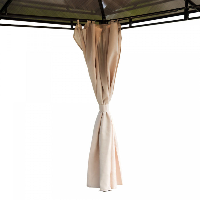 Outsunny 10' X 12' Outdoor Hardtop Gazebo With Polycarbonate Panel Roof, Garden Deluxe Pavilion Cano