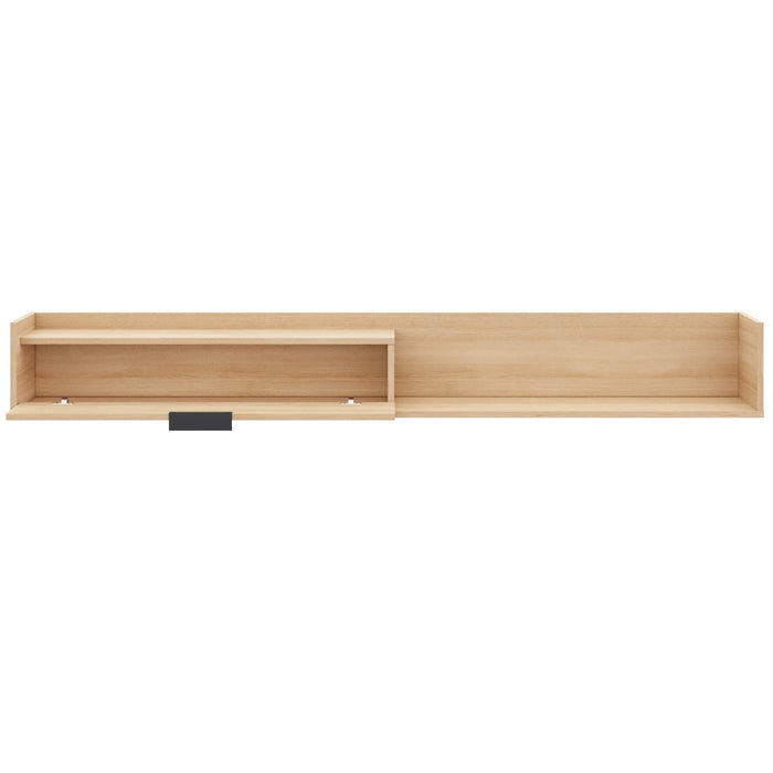 Nordika Slim 72\" Wall-Mounted TV Stand with Storage Cabinet - Natural Blonde Oak 