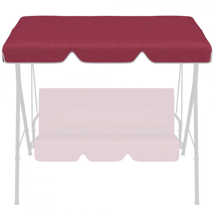 Outsunny 2 Seater Swing Canopy Replacement, Outdoor Swing Seat Top Cover, Uv50+ Sun Shade (canopy On