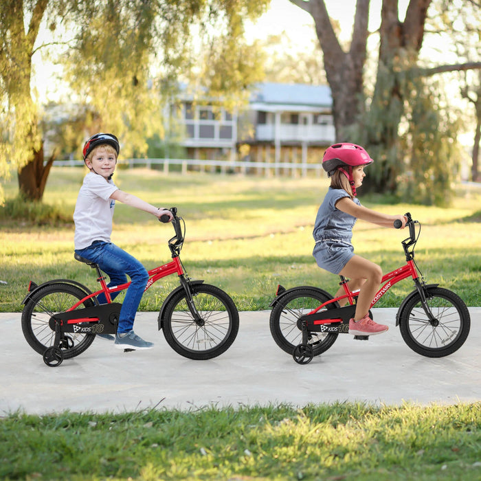 Costway 18" Kids Bike For 4-8 Years Old Boys & Girls With Adjustable Seat Handbrake Reflectors Red