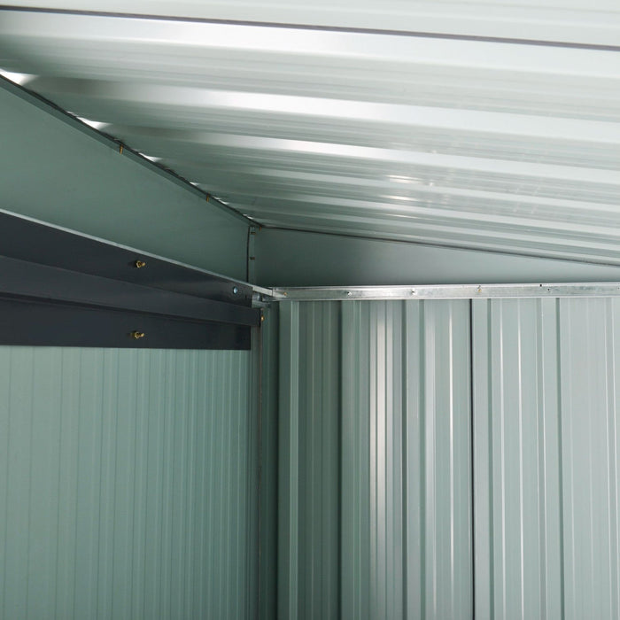 Outsunny 5 X 3 Ft Outdoor Storage Shed With Sliding Door And Sloped Roof, Steel Frame Garden Shed To