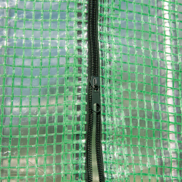 Outsunny 10' X 3' X 7' Tunnel Tomato Greenhouse Outdoor Walk-in Hot House With Roll-up Windows And Z