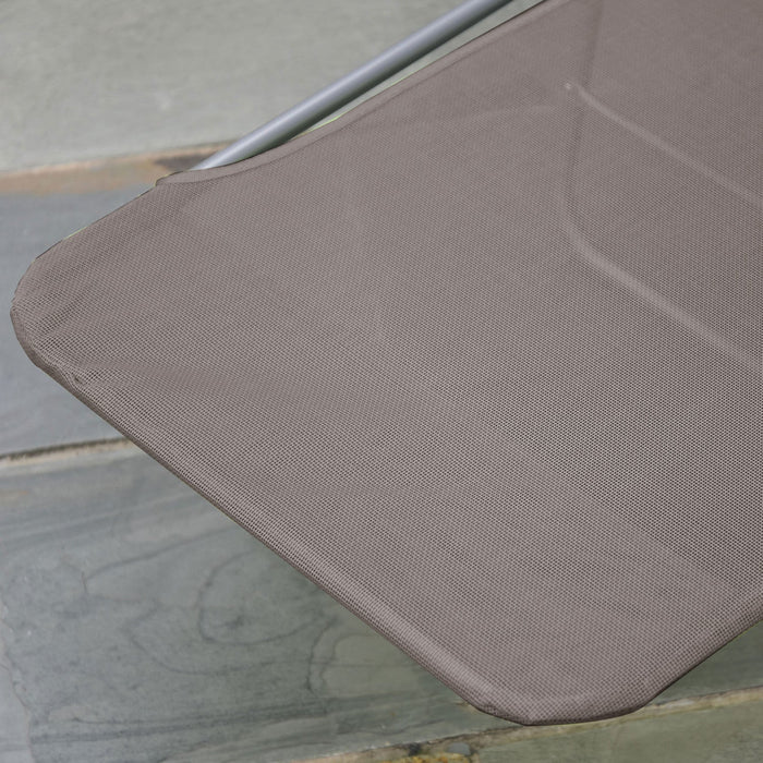 Outsunny Outdoor Lounge Chair, Folding Adjustable Reclining Chair, Brown
