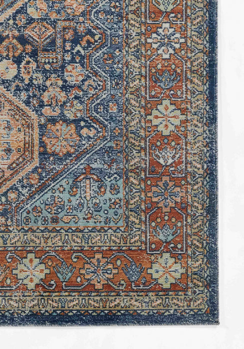 Alicia Traditional 9'3\" x 11'10\" Area Rug in Blue Indoor Area Rug 