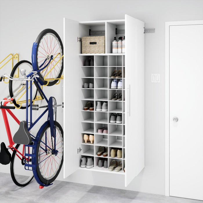 Hangups 40-shoe Cubby Storage Cabinet - White 