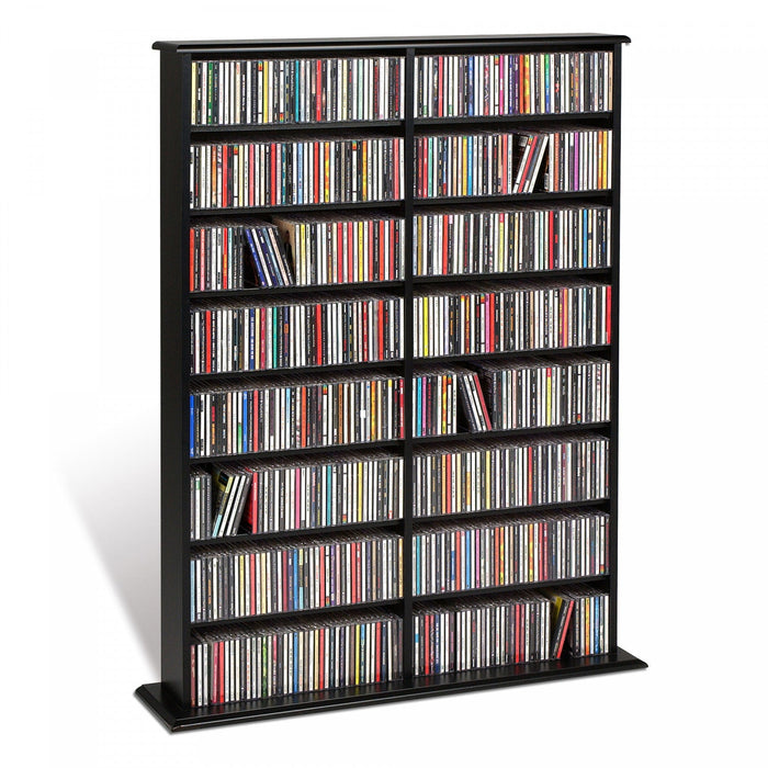 Double Width Wall Storage - Oak Black