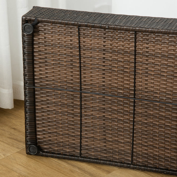 Pawhut Wicker Dog House, Elevated Pet Sofa, Rattan Cat Bed, Indoor Outdoor Use, For Garden Patio Wit