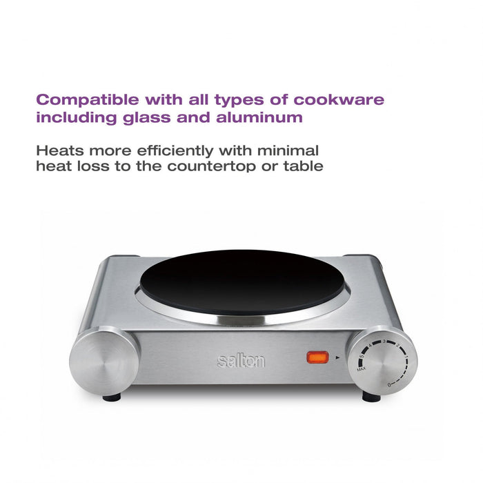 Salton Single Burner Infrared Cooktop - HP1502
