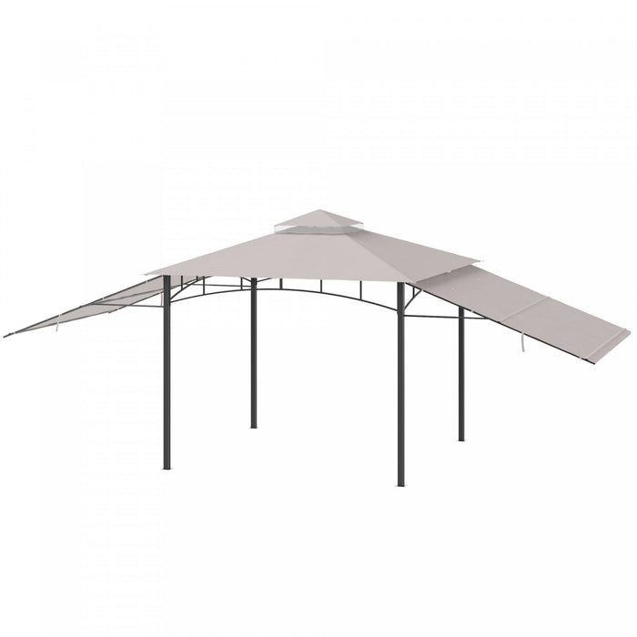 Outsunny 10' X 10' Outdoor Gazebo With Adjustable Dual Canopy, Double roof Gazebo Canopy, Three Size