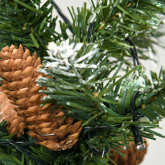 Homcom 6' Skinny Prelit Artificial Christmas Tree With Snow-dipped Tips