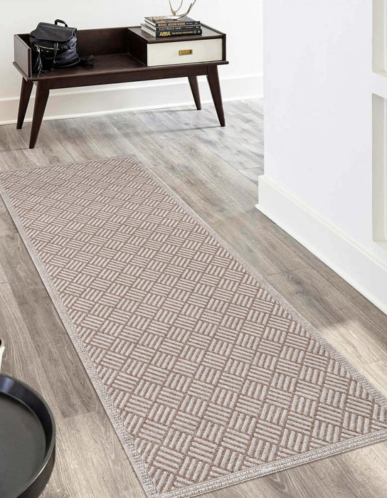 Eve Contemporary 2'0\" x 6'0\" Runner Rug in Brown Indoor Area Rug 