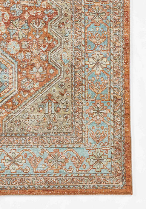 Alicia Traditional 6'7\" x 9'6\" Area Rug in Brown Indoor Area Rug 