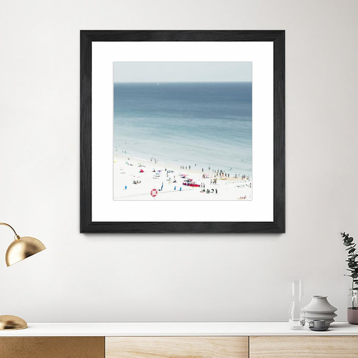 \"Sesimbra Ii\" Matted and Framed Black 30x30 Wall Art
