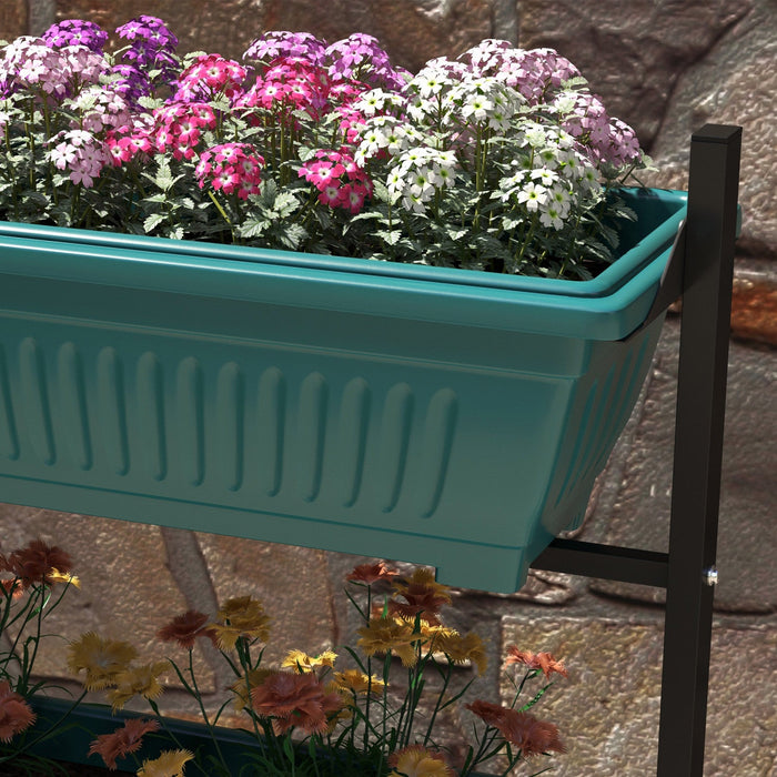 Outsunny 4-tier Vertical Raised Garden Bed With 4 Planter Boxes, Wheels, Outdoor Plant Stand Grow Co