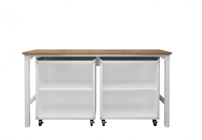 Fortress Modern 3-Piece Garage Set in White Garage Storage 