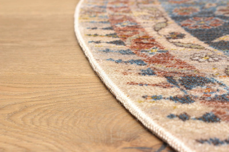 Irina Traditional 5'0\" x Area Rug in Multi Indoor Area Rug 
