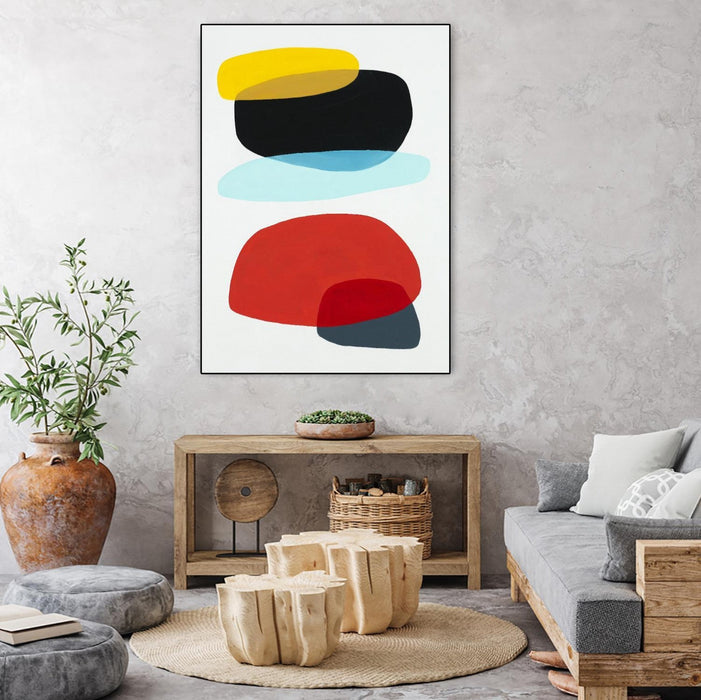 \"Joy And Pop Ii\" Canvas Framed Black 18x24 Wall Art